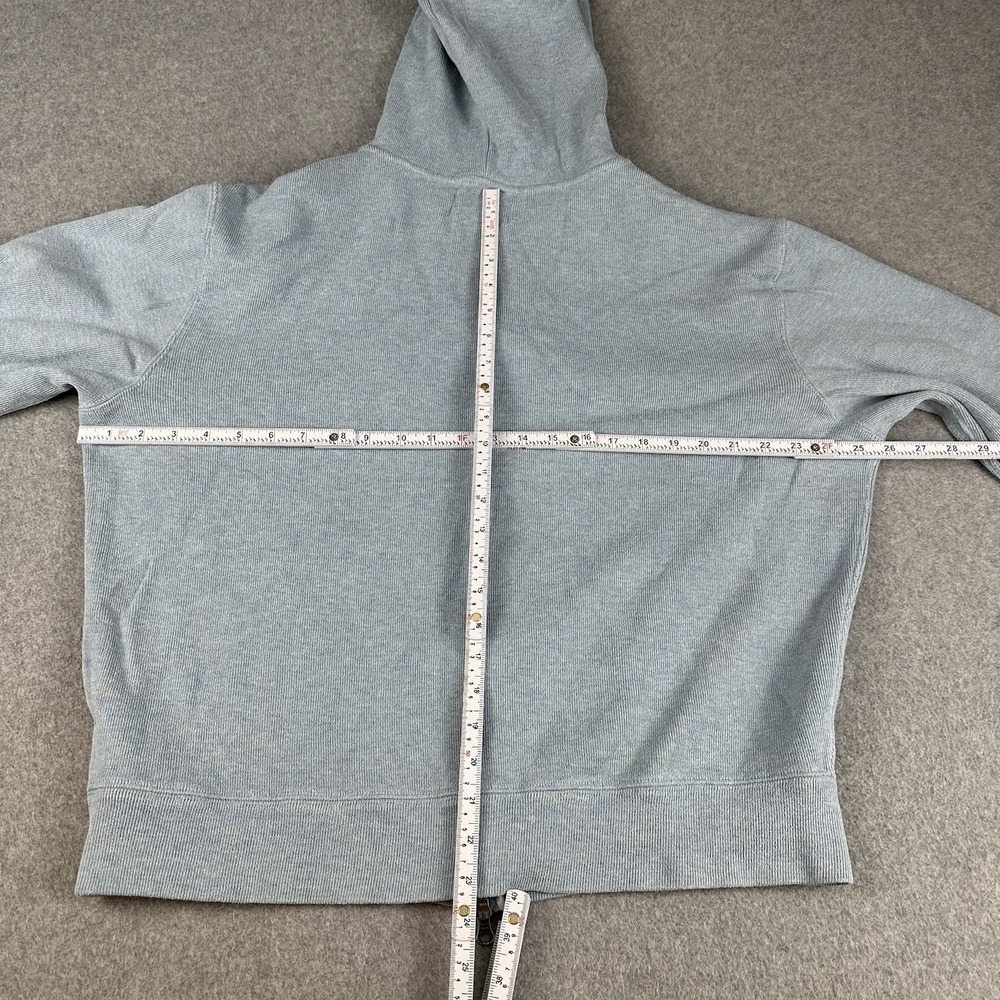 Polo Ralph Lauren Men's Large Full Zip Hoodie Light Blue Navy Pony Logo Y2K - Picture 8 of 9